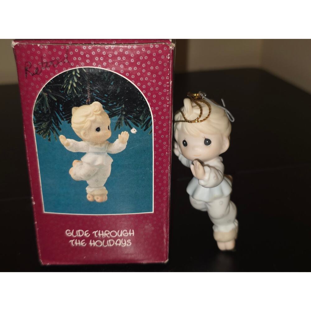 Precious Moments Glide Through The Holidays Ornament Enesco 521566 Vintage‎ 1990